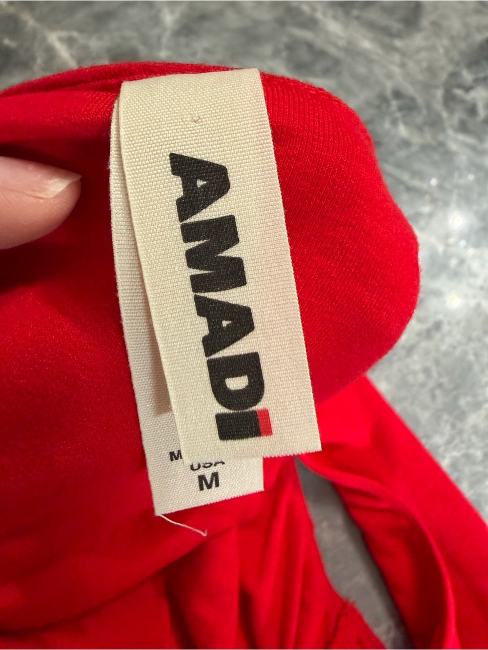 Amadi Coral Red Faux Wrap Textured Sleeveless A-Line Dress M - Picture 5 of 5